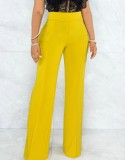 Summer Elegant Yellow Loose Pant