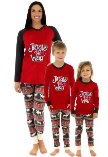 Weihnachten Herren Print Langarmshirt und Print Hose Pyjama Zweiteiler