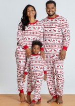 Weihnachten Herren Print Langarmshirt und Hose Pyjama Zweiteiler