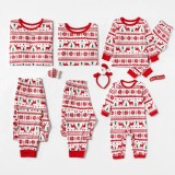 Christmas Children Print Long Sleeve Top And Pant Pajama Two Piece Set