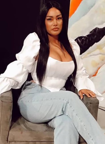 Winter Sexy White Puff Sleeve Sweetheart Neck Corset Top