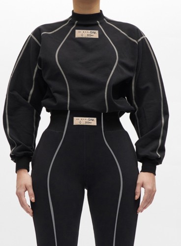 Winter Casual Black Round Neck Long Sleeve Oversize Pullover Sweatshirt
