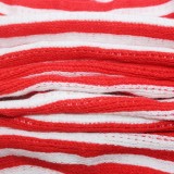 Winter Red Striped Turndown Collar Pullover Fringe Irregular Sweater