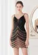 Summer Formal Black Wave Sequins Strap Mermaid Party Dress