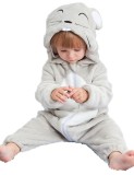 Winter Baby Boy Animal Costume Mouse Zipper Fleece Hoody Long Sleeve Romper