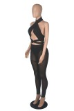 Summer Sexy Black Bandage Crop Top And Pant Cheap Wholesale Two Piece Sets