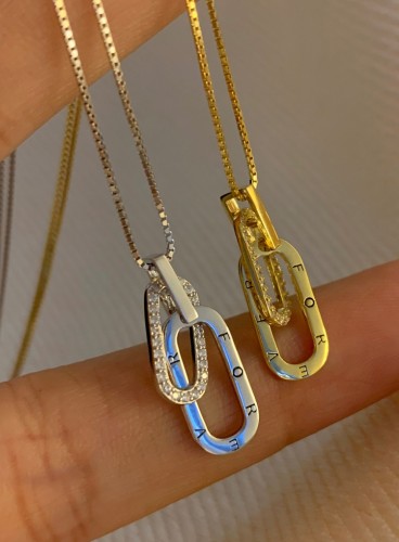 Frauen Ineinandergreifende Perlen Glitzernde Diamant-Schlüsselbein-Halskette