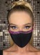 Women Fashion Bling Bling Rose Red Beaded Black Face Party Mask