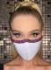 Women Fashion Bling Bling Rose Red Beaded White Face Party Mask