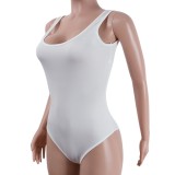 Summer Women Sexy White U Neck Backless Straps Holidays Bodysuit and Long Mesh Beach Cover Up Wholesale 2 Piece Outfits