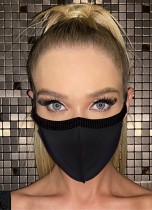 Máscara de fiesta de cara con cuentas negras Bling Bling de moda para mujer
