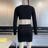 Fall Sexy Black Bandage Collar Long Sleeve Bodycon Dress
