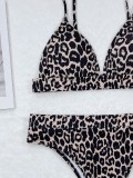 Women Sexy Leopard Print Two Piece Swimwear