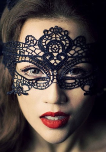 Lace Black Hollow Out Eye Mask Princess Mask