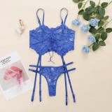 Sexy Blue Lace Bra And Panty Lingerie Set