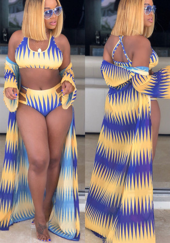 Two-Piece High Waist Swimwear and Cover Ups