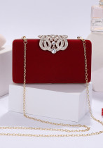 Elegante Mode-Dame Red Strass Chain Dinner Handtasche