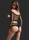 Dames Zomer Zwart Sexy Solid Mesh Hollow Out Sexy Bh Set