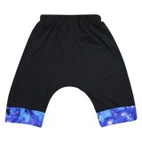 Conjunto de pantalones cortos de dos piezas con capucha y sin mangas con estampado azul deportivo para niños de verano para niños