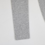 Women Spring Grey Casual O-Neck Long Sleeve Print Midi Dress