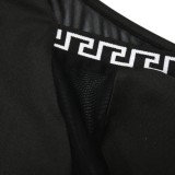 Women Summer Black Sexy Halter Sleeveless Print Mesh See Through Loose Jumpsuit