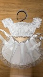 Women Summer White French Maid Sexy Costume