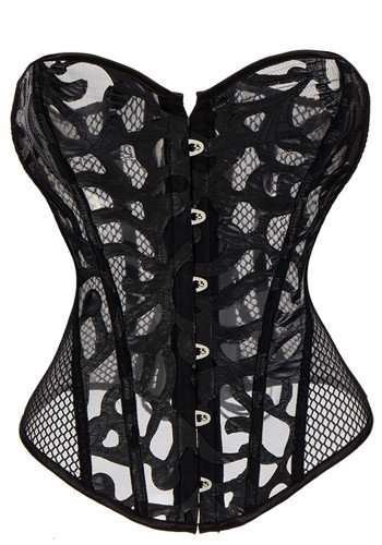 Corset-corset met zwart kant voor dames