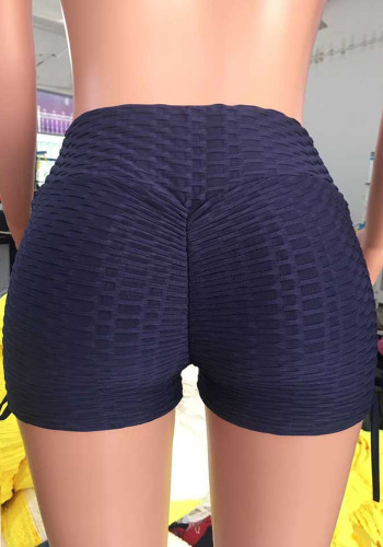 Frauen Sommer Lila Drop-Crotch Solide Shorts mit hoher Taille