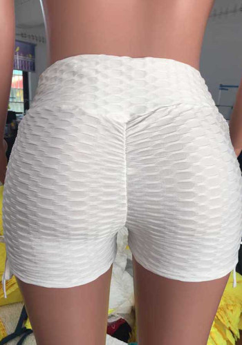 Damen Sommer Weiß Drop-Crotch High Waist Skinny Shorts