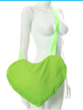 Women Summer Green Solid Color Love Zipper Fashion Casual Diagonal Shoulder Bag