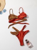 Women Printed Bikini Color Blocking Two Piece Swimwear
