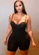 Women Summer Black Sexy Sleeveless Solid Straps Skinny Rompers