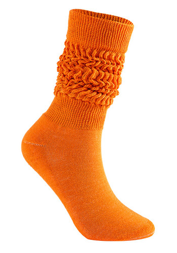 Calcetines de punto naranja de primavera para mujer