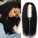 (2PCS) Wholesale Natural Women Deep Curly Wave Brazilian Virgin Human Synthetic Hair Wigs