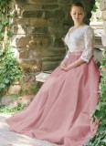 Women Spring Pink Sweet V-neck Three Quarter Sleeves Solid Lace Lace Maternity Dress