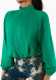 Women Spring Green Full Sleeves Solid Pockets Regular Varsity Jacket