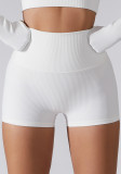 Pantalones cortos de yoga sólidos de cintura alta de verano para mujer