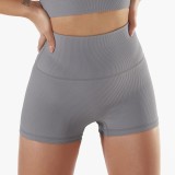 Pantalones cortos de yoga sólidos de cintura alta de verano para mujer