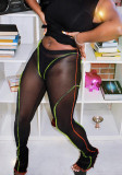 Pantaloni skinny a tutta lunghezza elasticizzati a vita alta elastici a vita alta da donna verde primavera