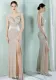 Women Summer Silver Romantic O-Neck Sleeveless Patchwork Velvet Silt Fringed Evening Dress