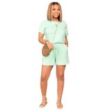Women's Solid Color Short Sleeve Playsuit