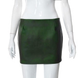 Mini vestido de calle con decoloración de temperatura de verano para mujer