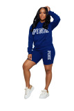 Women's Spring/Summer Sports and Leisure Suit Hoodie + Jogging Shorts Two-Piece Set
