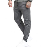 Men Summer Casual Solid Color With Pocket Slim Pant