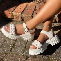 Women Summer Trend Thick Bottom Buckle Casual Beach Sandals