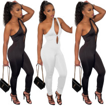 Dames Zomer Sexy Band Backless Hollow Out Skinny Jumpsuit