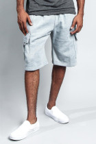 Мужские летние повседневные свободные прямые шорты с несколькими карманами