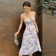 summer print slip dress
