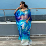 Printed Robe Women's holidays Cover Up Beach Dress