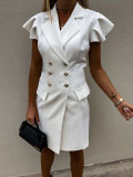 Spring/Summer Women's Fashion Suit Collar Slim Professional Office Dress